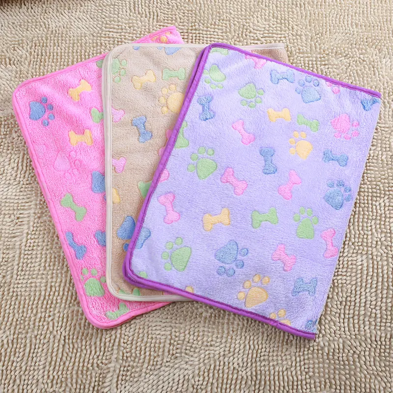 Warm Coral Fleece Blanket Kennel Mats Cats and Dogs