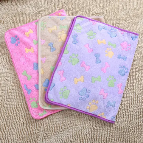 Warm Coral Fleece Blanket Kennel Mats Cats and Dogs