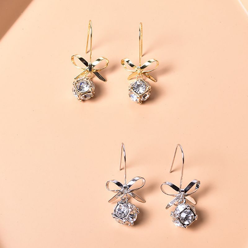 Bow Full Diamond Earrings
