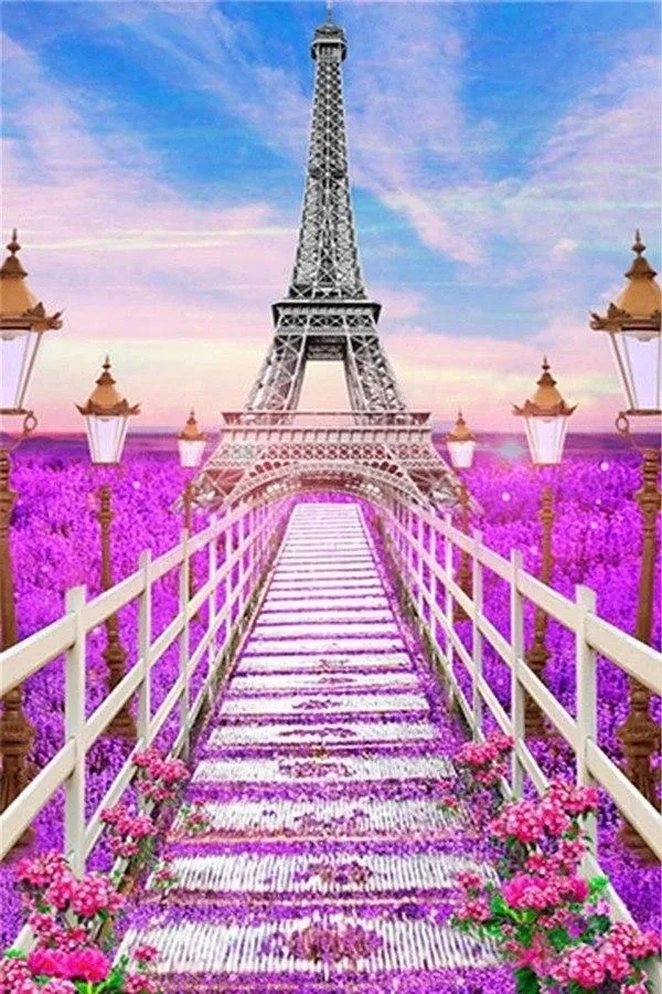 Flowering in Paris | City diamond embroidery kit No Frame - Shop at LoveMi