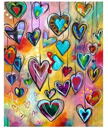 The Festival of Hearts Diamond Embroidery Kit No Frame - Shop at LoveMi