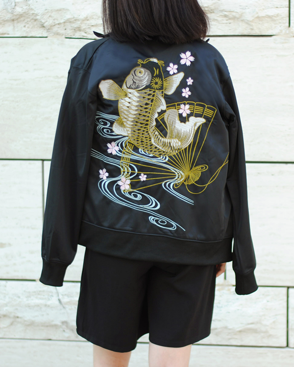 Title 2, Ukiyo-e Karpfen bestickte Jacke