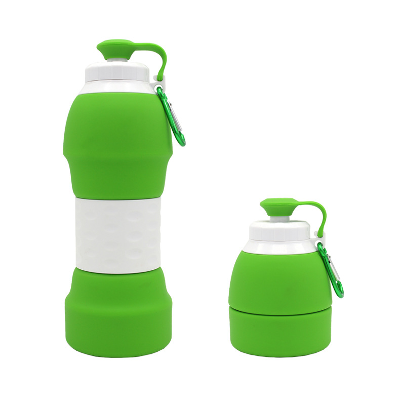 Portable Silicone Folding Water Bottle Leak-Proof Travel Bottle for Hiking, Gym