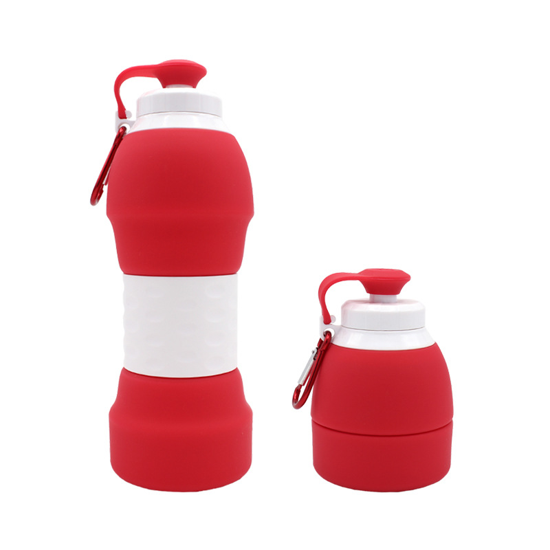 Portable Silicone Folding Water Bottle Leak-Proof Travel Bottle for Hiking, Gym