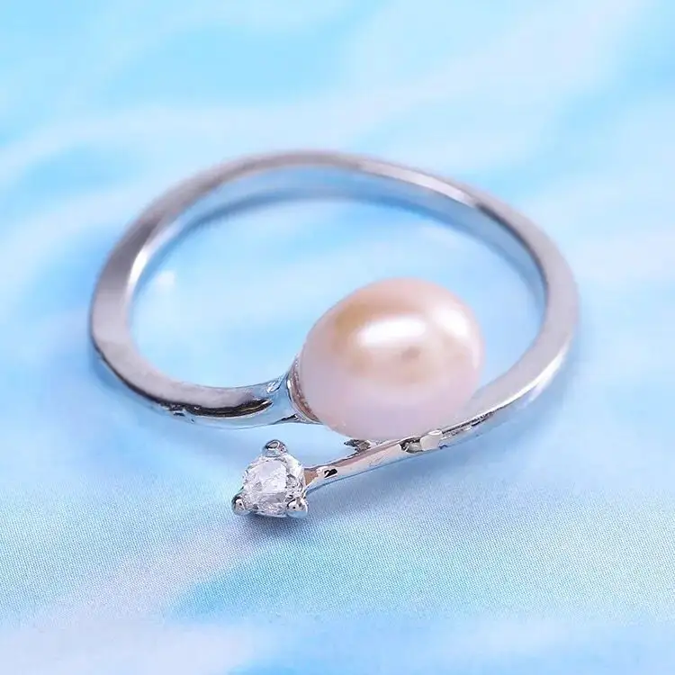 Water Pearl Ring Plated 7-8MM