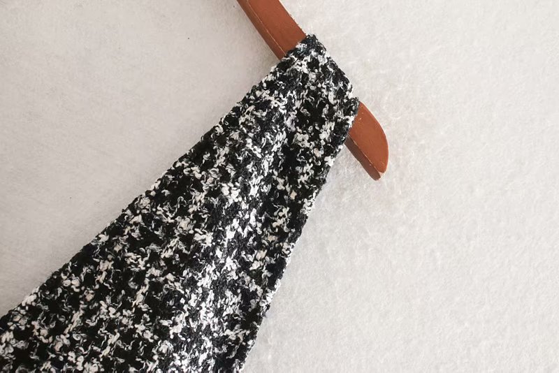 Breasted Check Vest Dress