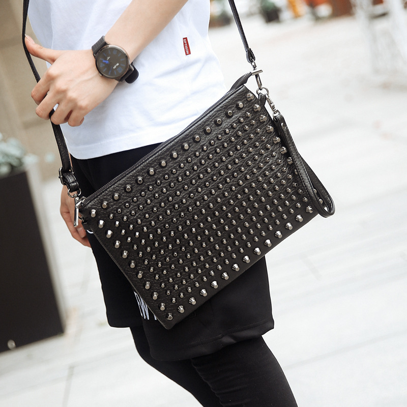 Title 3, Personality rivet handbag for women. A stylish ...