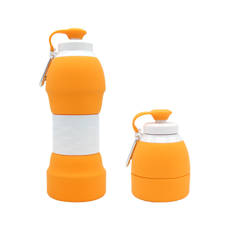 Portable Silicone Folding Water Bottle Leak-Proof Travel Bottle for Hiking, Gym