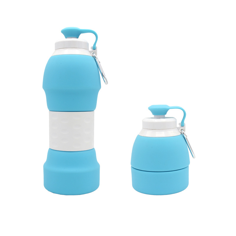 Portable Silicone Folding Water Bottle Leak-Proof Travel Bottle for Hiking, Gym