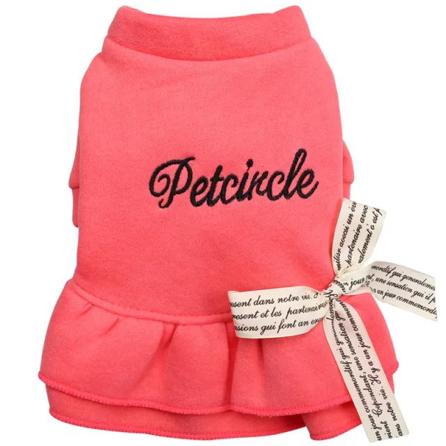 Puppy dress bow letter skirt Pink - Shop at LoveMi