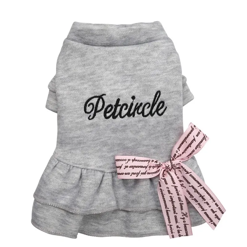 Puppy dress bow letter skirt - Grey