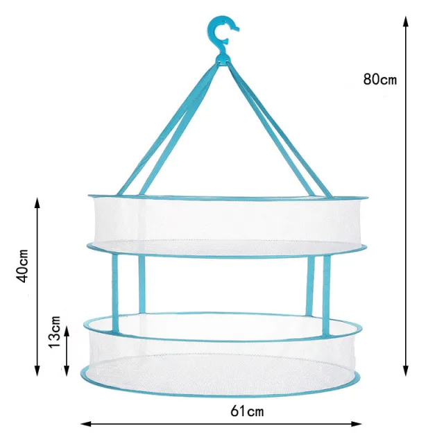 Foldable drying basket Blue Double 61Cm - Shop at LoveMi