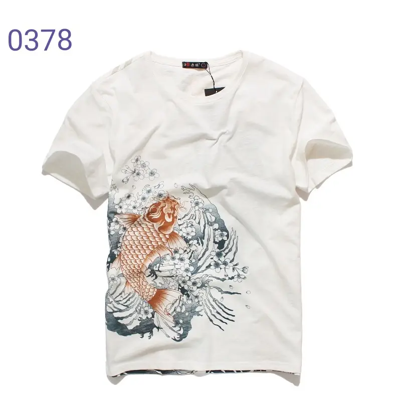 Embroidered carp T-shirt