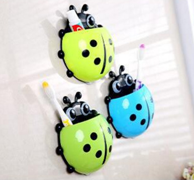 Cartoon Cute Ladybug Sucker Toothbrush Holder