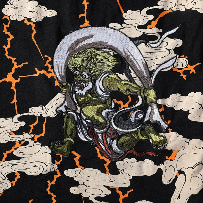Embroidered thunder short sleeves