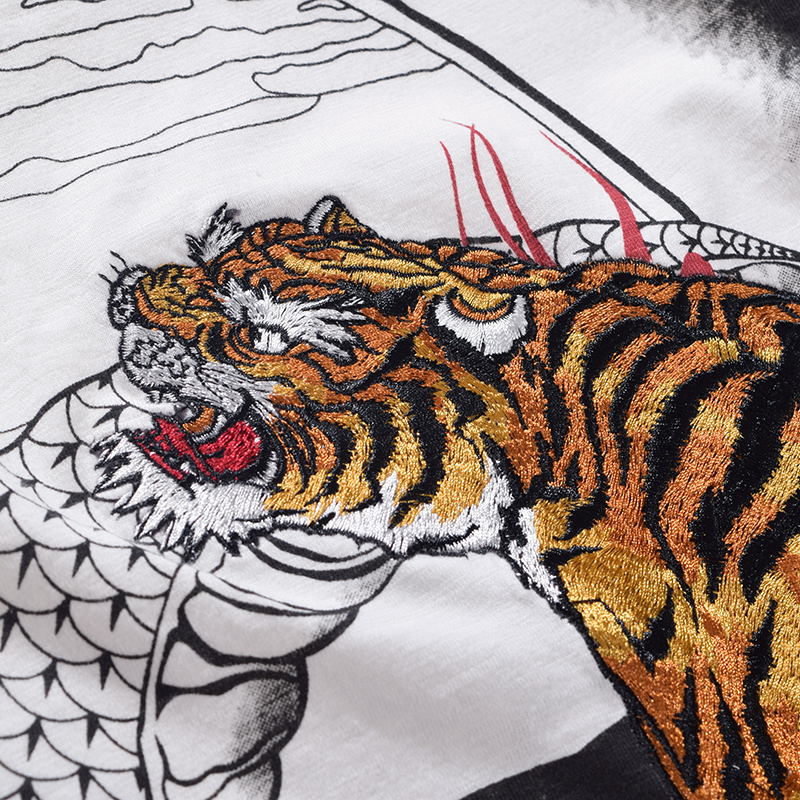 Vintage embroidered tiger short sleeve