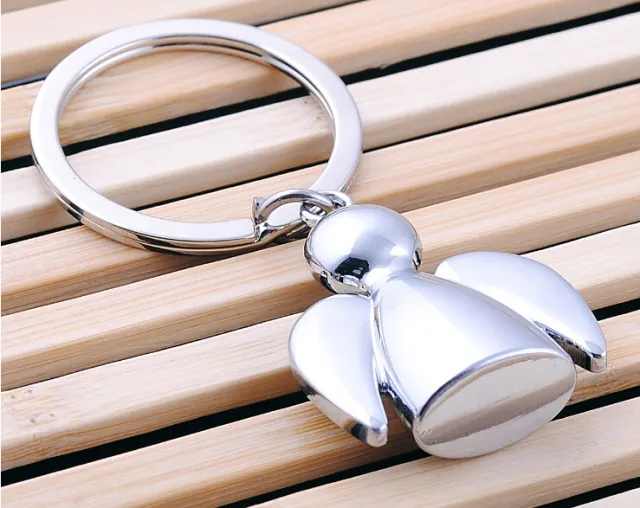 Hot angel couple key chain men new gift car key ring Silver - Shop at LoveMi