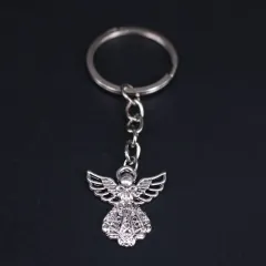 Angel Key Ring Vintage Fashion Metal Key Chain - Silver - View 1