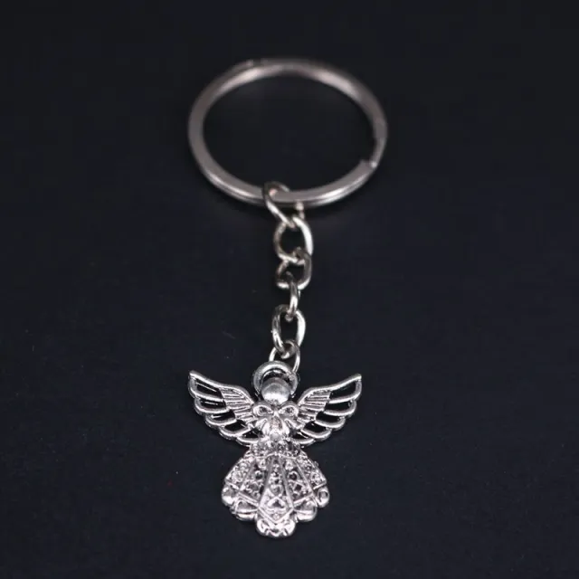Angel Key Ring Vintage Fashion Metal Key Chain Silver - Shop at LoveMi