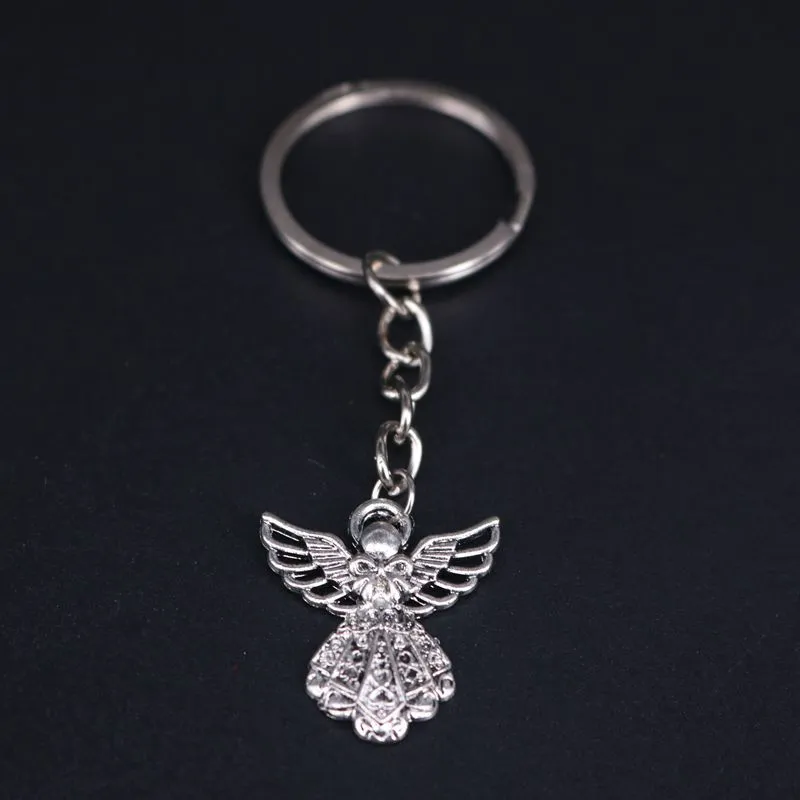 Angel Key Ring Vintage Fashion Metal Key Chain - Silver