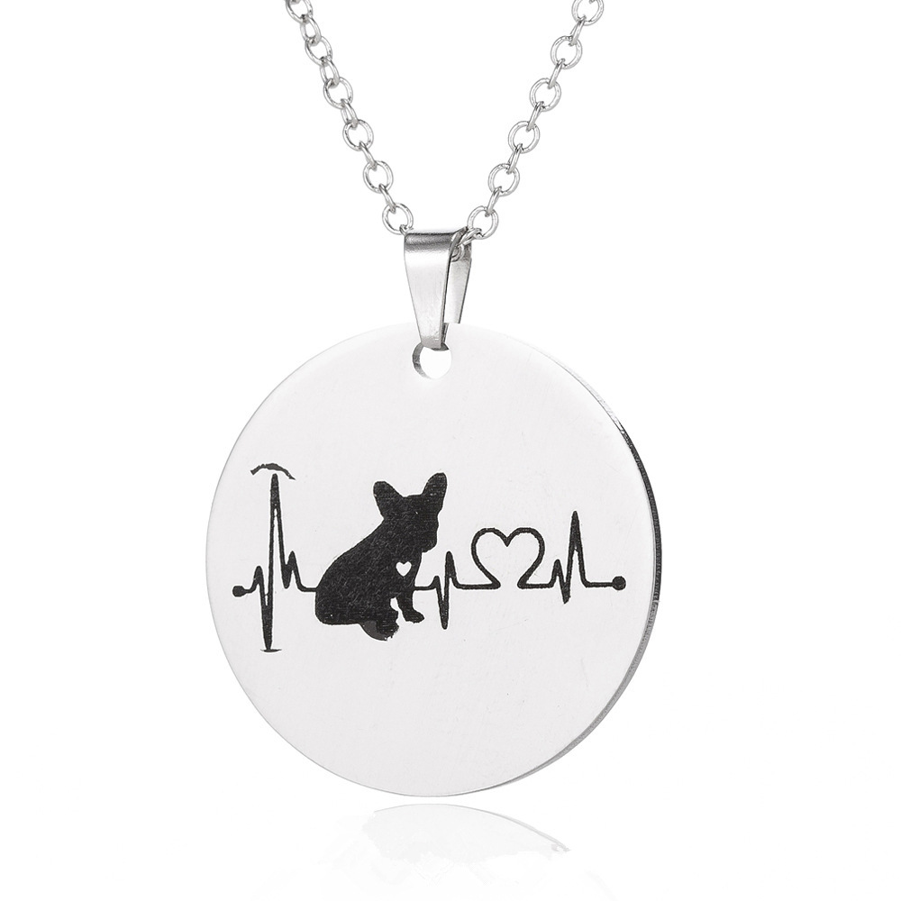 Creative necklace dog cardiogram necklace