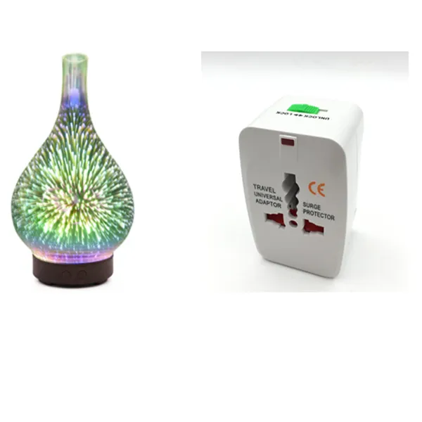 3D Glass Aroma Diffuser Colorful Lamp Humidifier Night Light Up Special Uk - Shop at LoveMi
