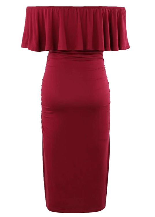 Off-the-shoulder fashion dress