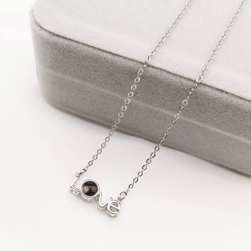 LOVE projection necklace