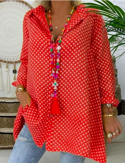 Beautiful Loose Long-Sleeved Blouse