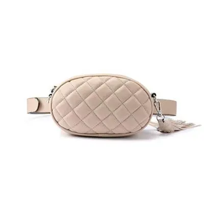 Diamond chain chest bag Beige - Shop at LoveMi