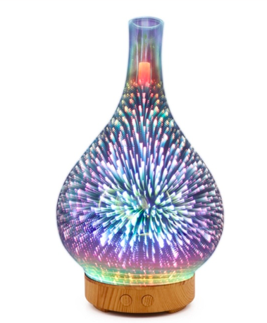 3D Glass Aroma Diffuser Colorful Lamp Humidifier Night Light A Uk - Shop at LoveMi