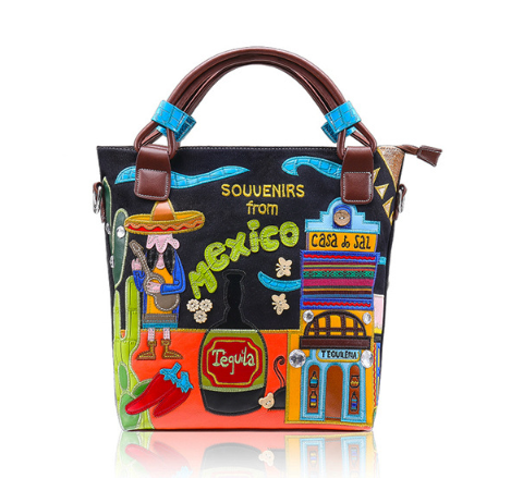 Embroidered canvas bag