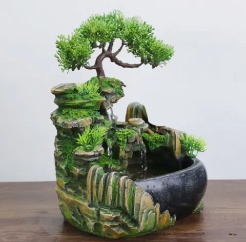 Small Rockery Water Tank Office Fish Humidifier