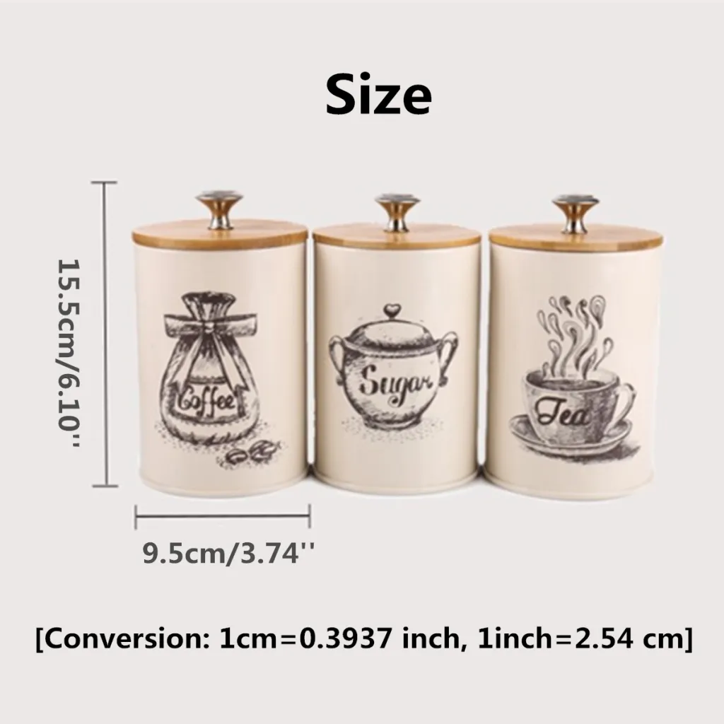 Tea Coffee Sugar Storage Bottle - Pattern