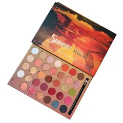 Sweet mint 35 color sequin glitter eye shadow - Army Green - View 1