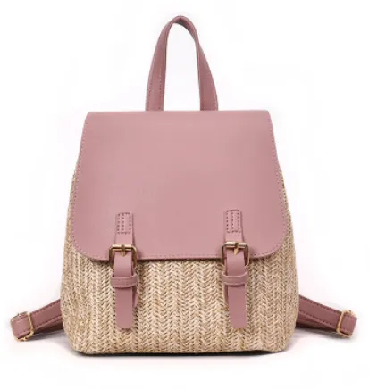 Contrast Backpack Pink - Shop at LoveMi