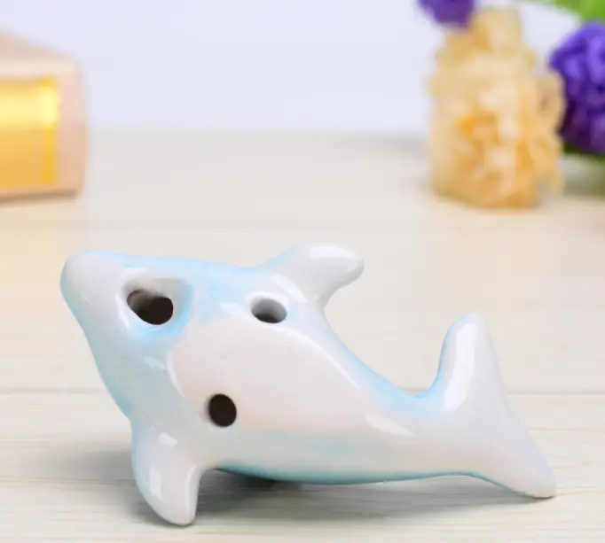 Dolphin Ocarina 6-hole middle tone C-key children's beginner's study of little Ocarina