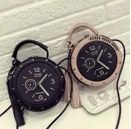 Personalized Small Clock Bag
