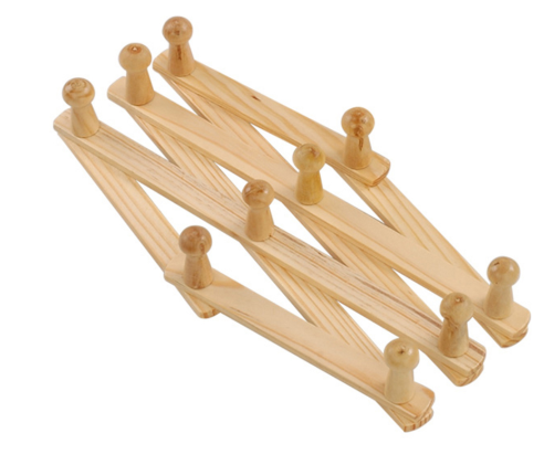 Telescopic clothes room wooden hanger