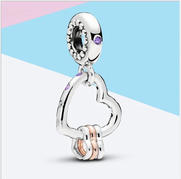 Heart Link Pendant - Silver