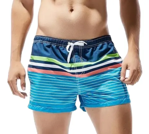 Striped Printed Casual Shorts