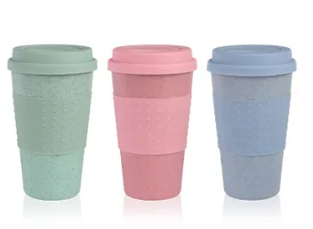 Silicone water cup with lid - Blue
