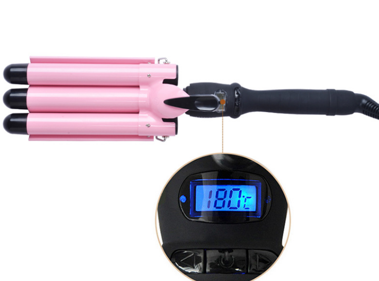 Hair Curling Iron LCD Display Pink - Shop at LoveMi