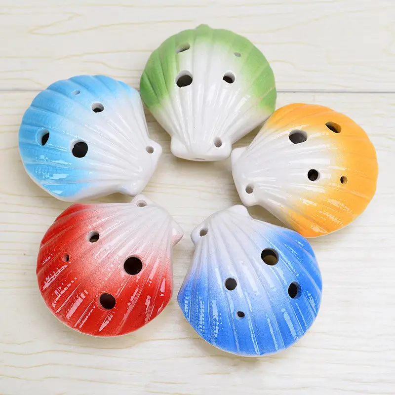 Six-hole Ocarina with Conch Shell