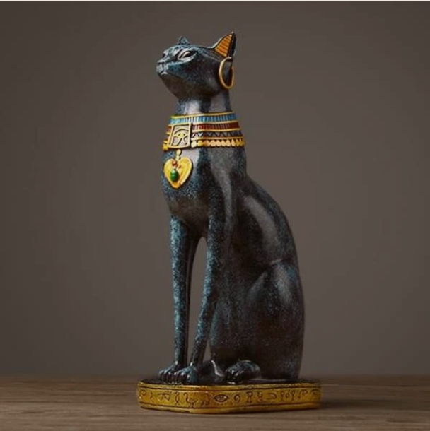 Egyptian cat figurine (blue)