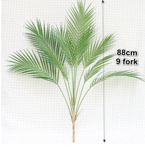88 CM Green Artificial Palm Leaf Plastic Plants 9 Fork - Shop at LoveMi