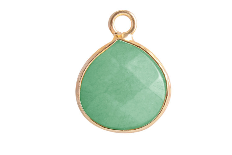 Dyed Jade Water Drop Pendant Necklace