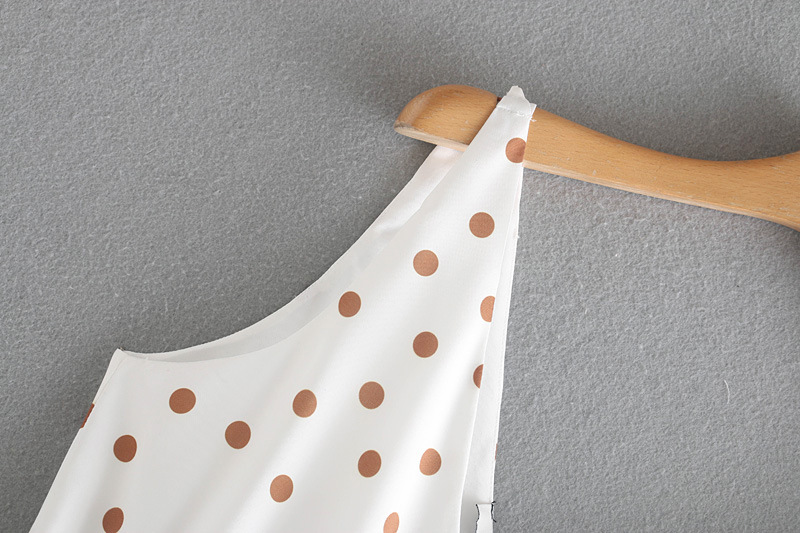 Polka Dot Sleeveless Strap Dress