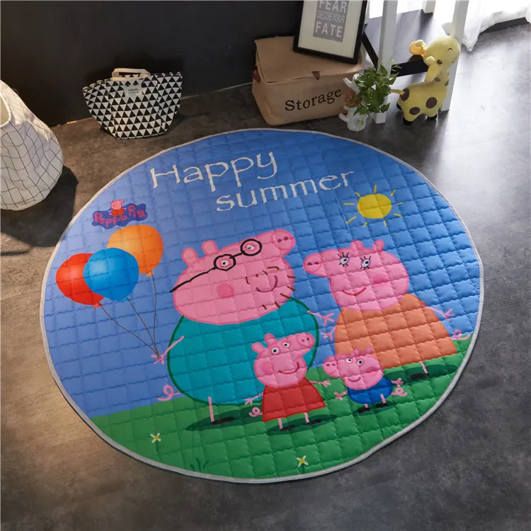 Crawling fabric non-slip reinforced breathable cushion children's play pad climbing pad round integral carpet - Style18
