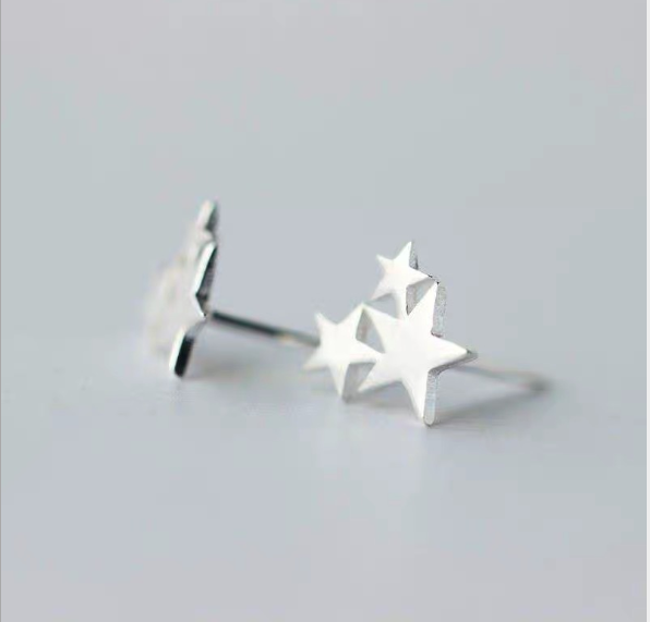 925 sterling silver Star Stud Earrings